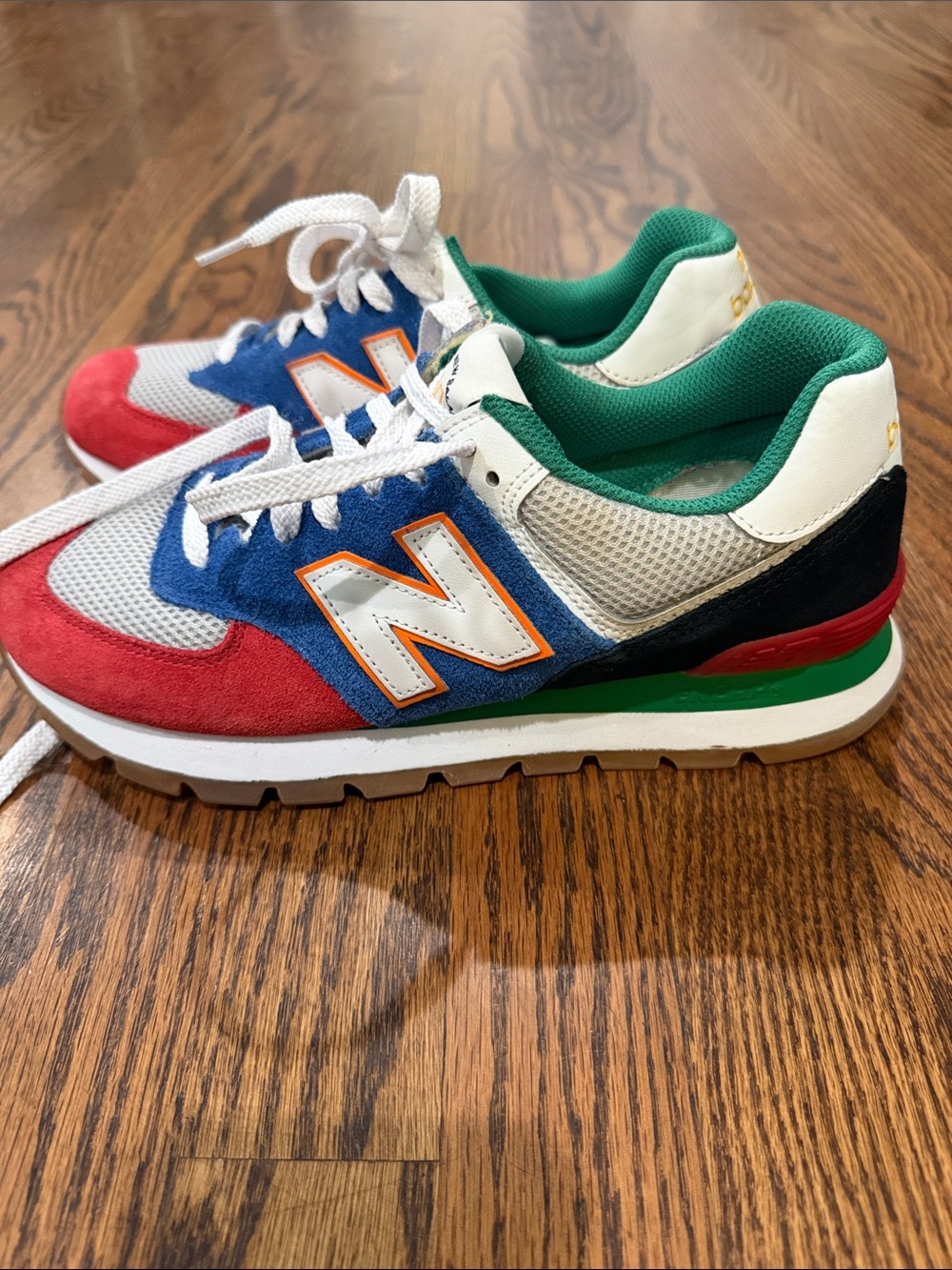 New Balance Red Blue Green Multicolor Retro Sneakers